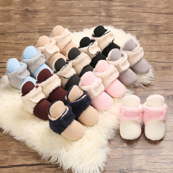 

boots 0-18m born infant baby girls boys shoes mixed color snow autumn winter ankle cotton warm, Black;grey