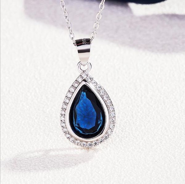 

925 sterling silver кристалл цепь сердце океана ожерелье роскошных алмазных подвески титаник ожерелье для женщин кино ювелирных изделий заяв