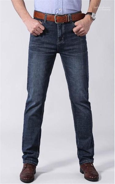 

clothing luxury arma print designer mens stretch jeans spring long straight mid waist mens jeans homme, Blue