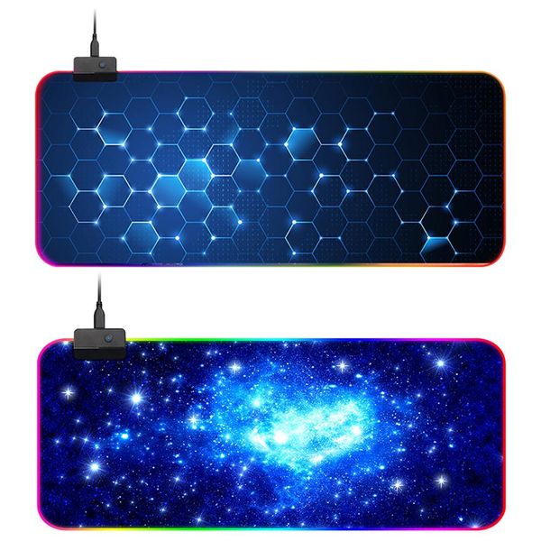 

gaming mouse pad 7 colors rgb luminous mouse pad thick rubber computer keyboard mat for computer deskplay mat 800x300x4mm
