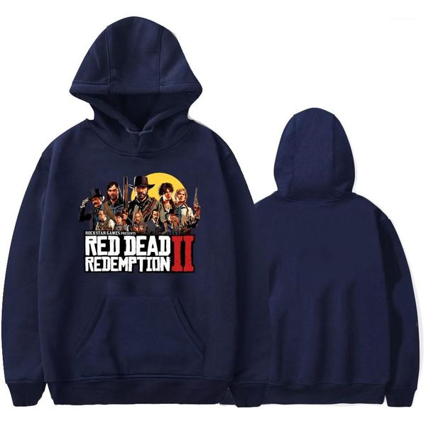 

hoodies men spring autumn fleece hooded sweatshirts red dead redemptio, Black