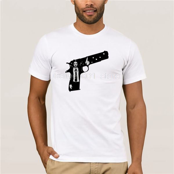 

100% cotton men printing short sleeve tshirt trend john wick casual o-neck loose summer t shirt for men