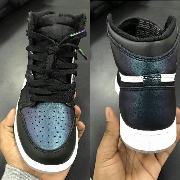 

wholesale 1 i og high chameleon star men basketball shoes white green women sports sneakers with box size 36-47