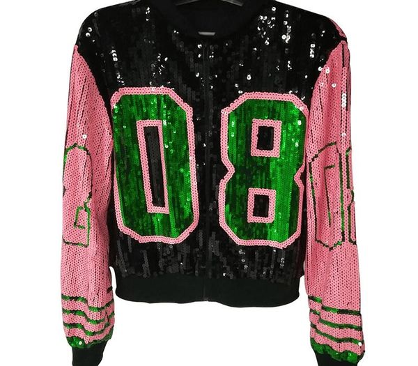 

stage performance clothing hip hop coat bomber sequins jacket y200101, Black;brown