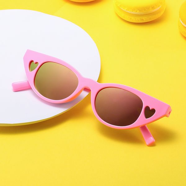 

sunglasses children round cateye fashion loveliness love decoration kid sun glasses boy girl retro uv400 mirror goggle, White;black