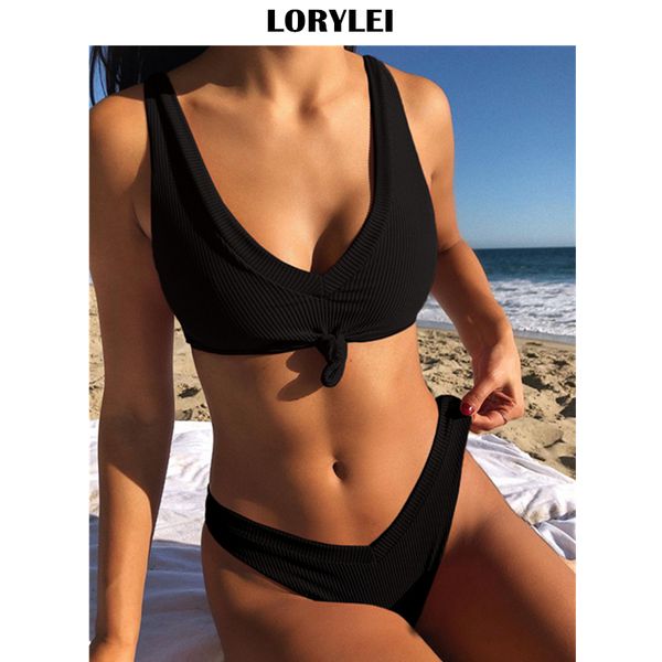 

2020 black red bikini swimwear women swimsuit brazilian bikini set halter beach wear bathing suits biquini female b268