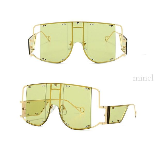 

2020 oversized transparent green brown sunglasses women designer clear shades brand big glasses men uv400 nx, White;black
