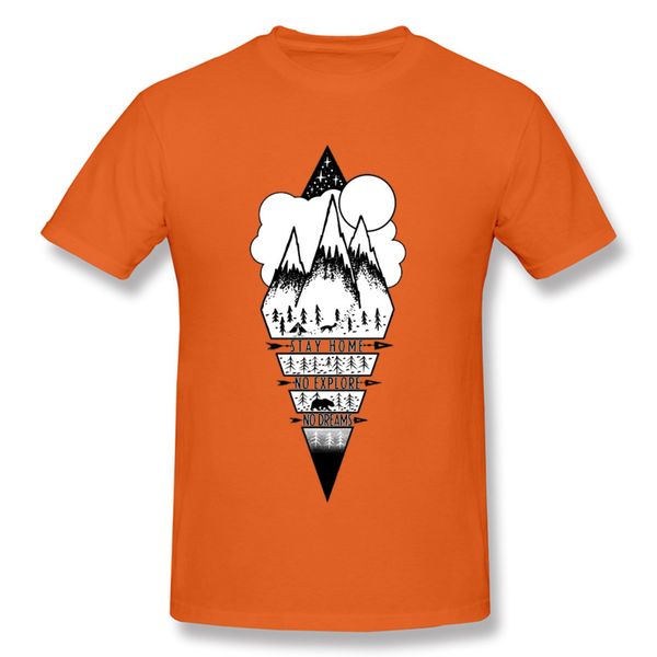 

geometric landscape drawing tshirts stay home no explore no dreams mountain peak forest world earth day t shirt for men