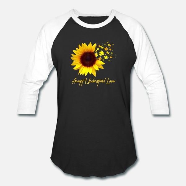

cute autism sunflower puzzle piece autism awarenes t shirt men designer cotton s-xxxl clothing crazy new fashion spring normal shirt