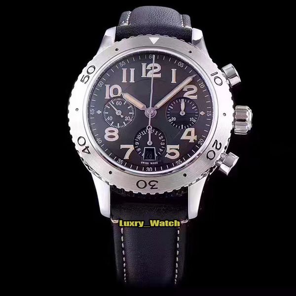 

version type xx - xxi - xxii 3800st/92/9w6 as7750 chronograph automatic silver steel case sapphire mens watch leather designer watches, Slivery;brown