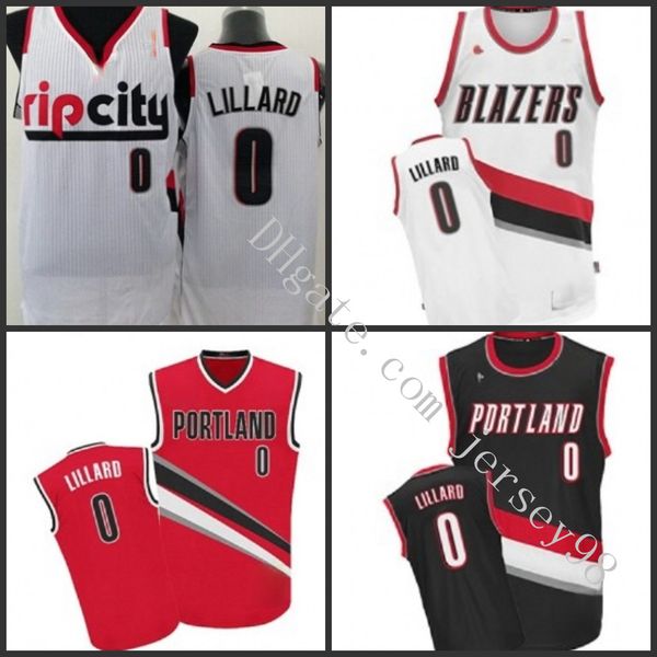 

портленд trail blazers men # 0 лиллард черный nba swingman джерси, Black