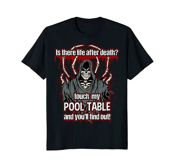 

2019 fashion funny pool player grim reaper tshirt tee shirt