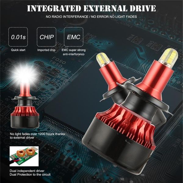 

2020 new 8-sides 3d led headlight conversion kit bulbs 120w 18000lm high power 6500k h7 led headlight lamps bulbs kits #ger
