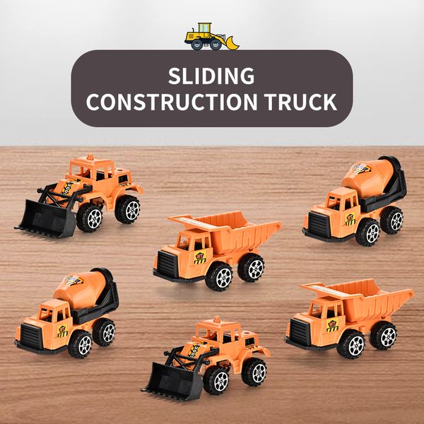 

6 стилей mini engineering автомобили diecast игрушка самосвал экскаватор vehicles модель воспитательной автомобили для детей boy подарка
