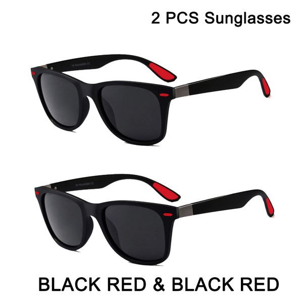 

sunglasses 2pcs juli brand design classic polarized men tr90 square frame sports sun glasses male driving goggles uv400 eyewear, White;black