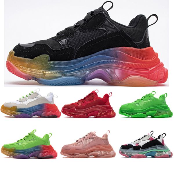 

new fashion paris triple-s track 2.0 sneaker dad shoes for mens womens white sneakers sports 2.0 running shoes red bottoms mens shoes, Black