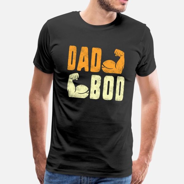 

dad bod muscle building gym vintage father's day t shirt men designs tee shirt crew neck trend anti-wrinkle funny casual spring slim sh