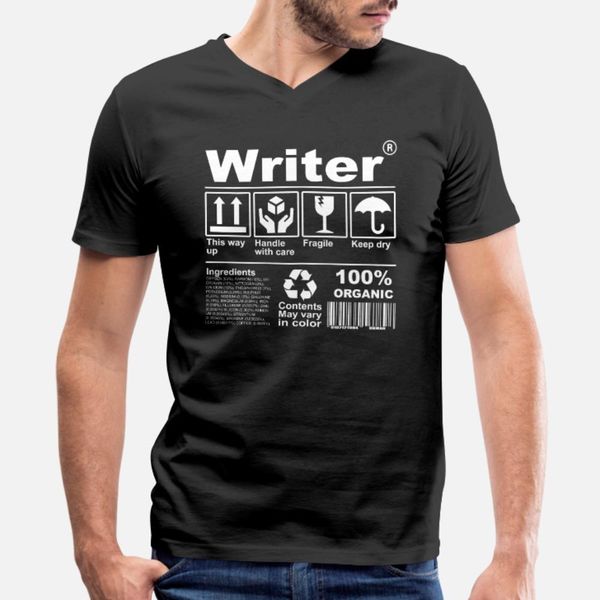

writer product description t shirt men customize 100% cotton crew neck costume crazy humor spring family shirt