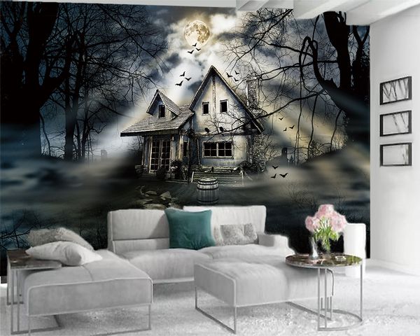 

пейзаж 3d обои mural в европейском стиле дом в дрим лес гостиная спальня тв стены фон обои