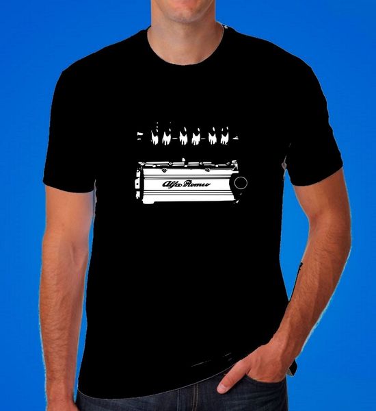 

2018 summer new cool tee shirt romeo футболка v6 busso gtv gta 166 155 gt alfa legend двигателя автомобиля подарков cotton t shirt