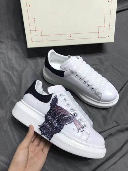 

2019 r shoes fashion men s and women s sports shoe small white shoe casual shoes classic flat shoes shopping walking women shoe, Black