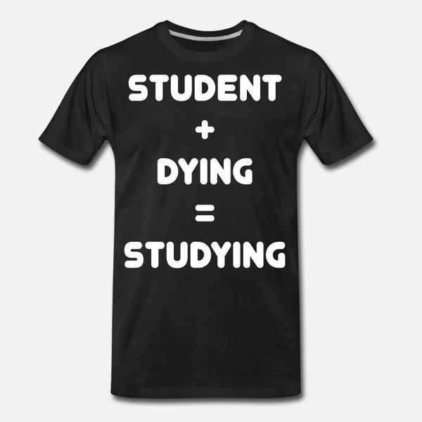 

студент умирание изучение t shirt мужчины фитнес tee shirt s-xxxl letters фитнес basic summer style standard