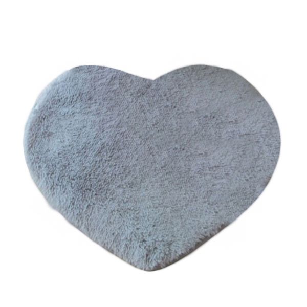 

40x30cm lovely heart shape absorbent carpet anti slip bath mat floor rug