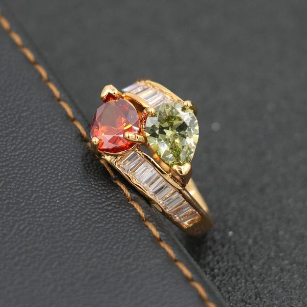

exquise shiny cut crystal zircon rings for women's eternity wedding rings for female gold jewelry valentine's day gifts, Golden;silver