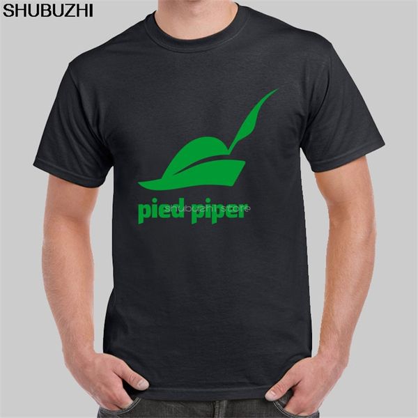 

men black tshirt pied piper company logo silicon valley t-shirt short sleeve o-neck t shirt fashion t shirt sbz5129