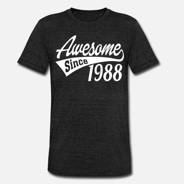 

awesome since 1988 t shirt men designing tee shirt s-xxxl standard cute breathable summer normal shirt, White;black