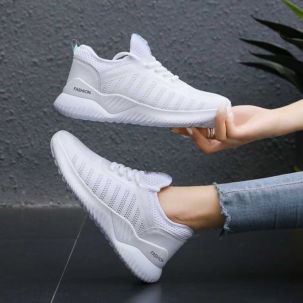 

summer casual walking shoes women running anti-slip sport sneakers women casul shoes breathable mesh soft platform ladies, Black