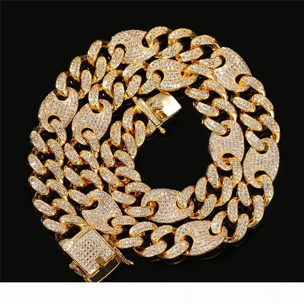 

замороженный вне цепи ожерелье hip hop bling мужские ювелирные изделия мужчины алмазные цепи ожерелье кубинской ссылки рэппер модные аксессу, Silver