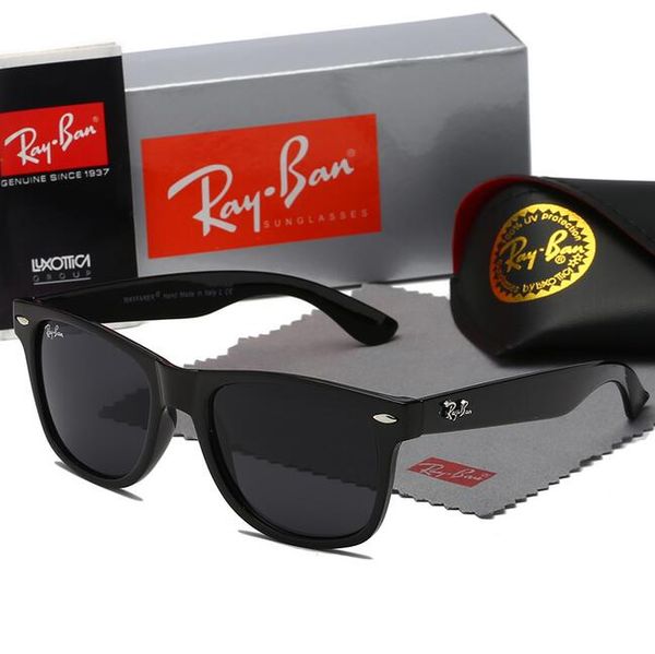 

ray sunglasses vintage pilot eyewear sun glasses band uv400 men women ben bans sunglasses with case box 2140, Blue;pink