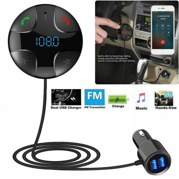 

car mp3 player card car music fm transmitter dual usb cigarette lighter phone -retardant abs materia music fm transmitterl