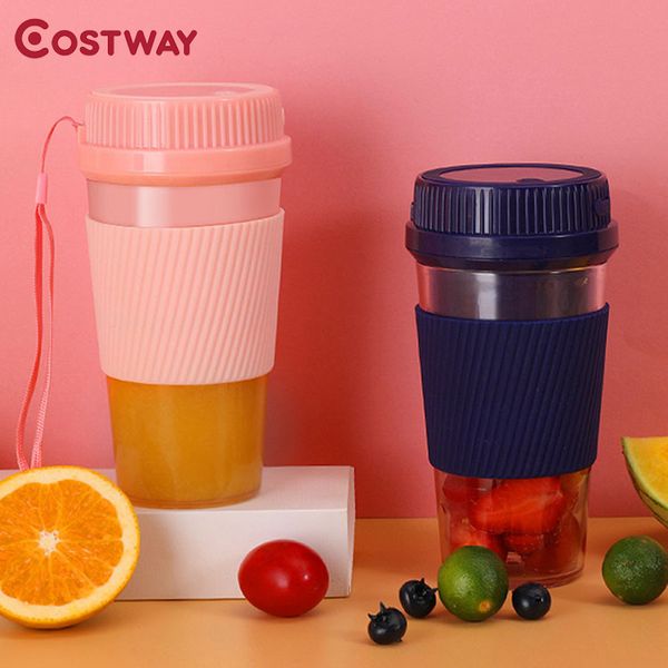 

juicers costway 250ml portable blender usb mixer electric juicer machine mini kitchen fruit processor personal juice cup blenders