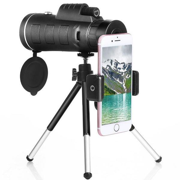 

cgjxshd high -power low light night vision 40x60 monocular telescope prism scope with compass phone clip tripod for outdoor activities