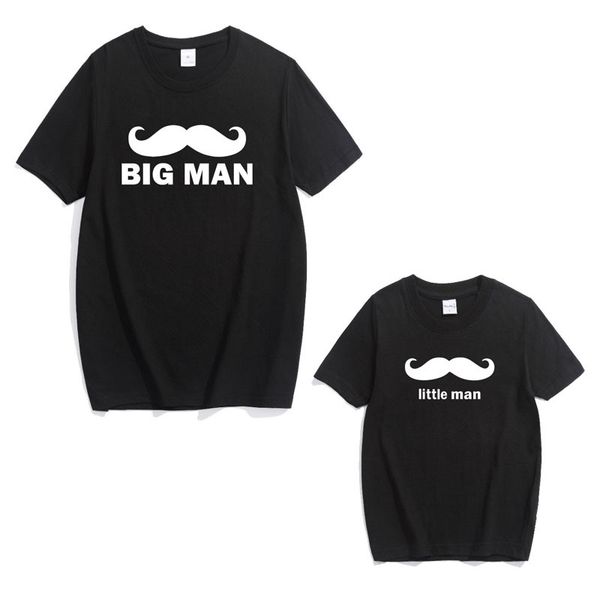 

father son shirt big man little man pattern father baby and dad son like like t shirt clothes family matching outfits, Blue