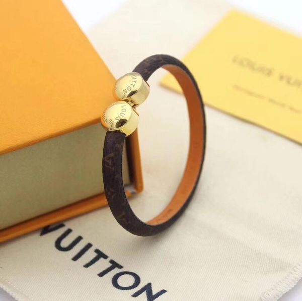 

with box, fashion leather faithful tokens bracelet bracelets for women wristband leather pattern lady jewelry party couple girl gifts v07, Golden;silver