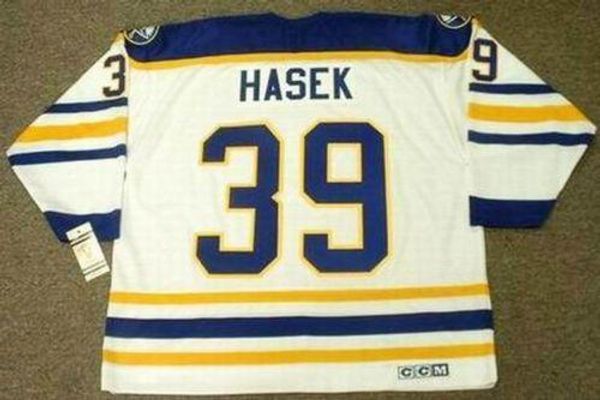 

men women youth dominik hasek buffalo sabres 1994 ccm vintage turn back home hockey jersey all stitched any name any number goalie cut, Black;red