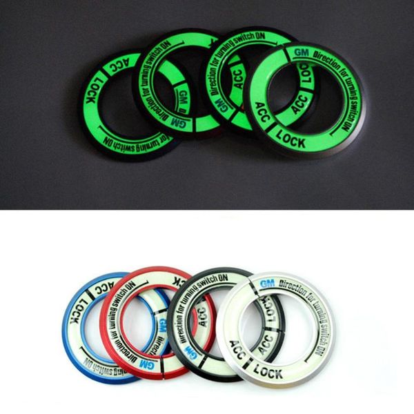 

optional color luminous car key coil decor hole ring with pattern ford for chevrolet, Silver
