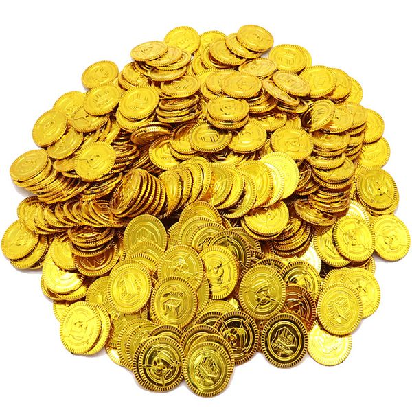 

100 pcs/set children's pirate treasure toys treasure hunting game props pirate gold coin silver coin copper coin toys