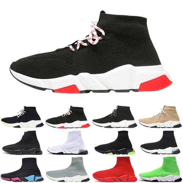 

2020 men women casual sock shoes speed trainer vintage triple socks lack-up platform mens womens trainers sneakers plate-forme size 36-45