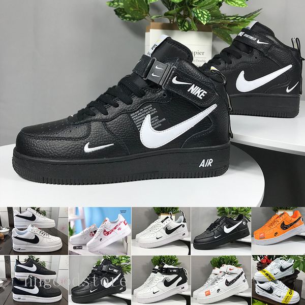 

new 1 utility classic black white red dunk men women running shoes one sports skateboard high low cut wheat trainers sneakers size rtuc2
