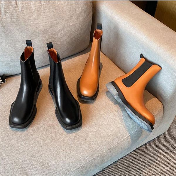 

brand design women motorcycle boots fashion genuine leather woman platform shoes luxury designer slip on ankle boots, Black