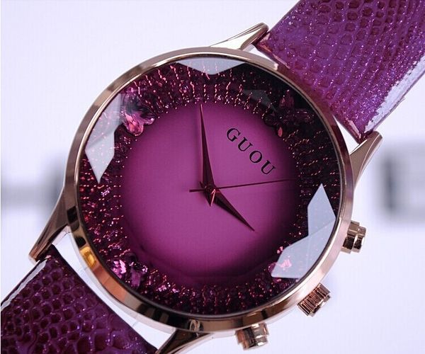 

2020 luxury fashion women rhinestone watch lady wristwatch genuine leather quartz watch women bracelet watches relogio feminino, Slivery;brown