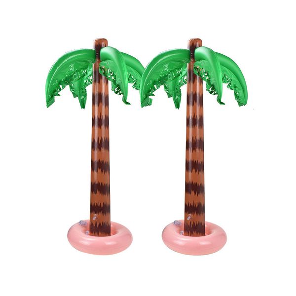 

2 pack inflatable palm 90cm coconut trees beach backdrop for party deals