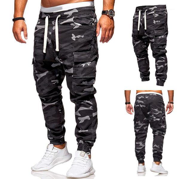 

designer pants cargo pants hip hop street style cool loose pockets fashion mens pants camouflage printed mens, Black