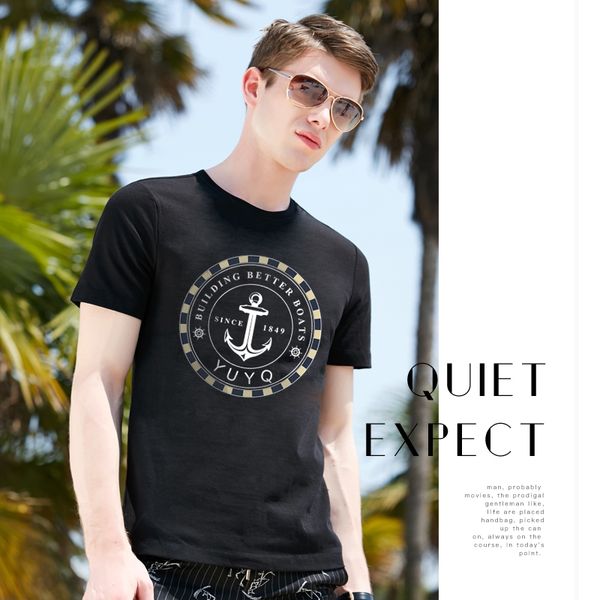 

yuyq navigation new design t shirt men brand clothing fashion printed summer t shirt male 100% cotton