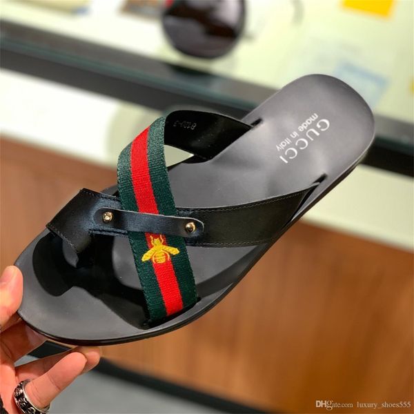 

2020 latest leather casual slippers men's casual shoes fashion trend comfortable shoe size 38-45 type 39745400622ab