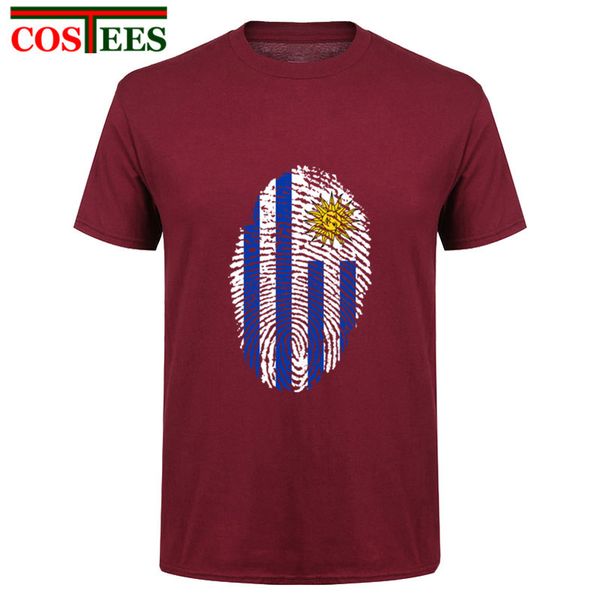 

uruguay flag fingerprint t shirts men leisure fashion patriotic fan t-shirt 2018 latest design patriotism lovers basic tee shirt